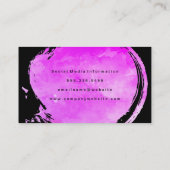 Tijdelijke Paarse Waterverf geborsteld Visitekaartje (Achterkant)