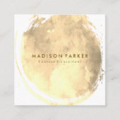 Tijdelijke Sepia-Waterverf geborsteld Vierkante Visitekaartje (Voorkant)