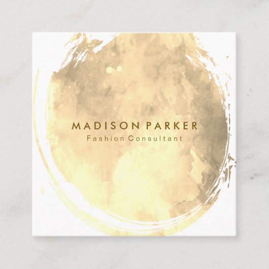 Tijdelijke Sepia-Waterverf geborsteld Vierkante Visitekaartje (Voorkant)