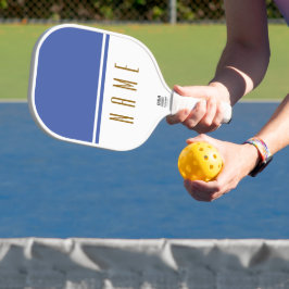 Tijdelijke stijlvolle, blauwe, witte kleurenblokte pickleball paddle