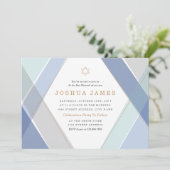 Tijdelijke Stripes Bar Mitzvah Kaart (Staand voorkant)