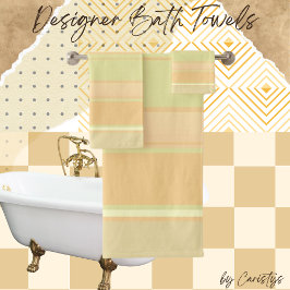 Tijdelijke stripper, crème, lichtgroen bad handdoek