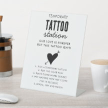 Tijdelijke Tatoeage Bruiloft Station Bar Instructi
