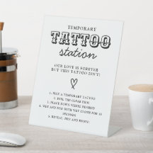 Tijdelijke Tatoeage Bruiloft Station Bar Instructi