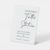 Tijdelijke Tattoo Station bruiloft gunst Reclamebord Met Voetstuk (Voorkant)