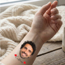 Tijdelijke tattoos met op maat gemaakte gezichten