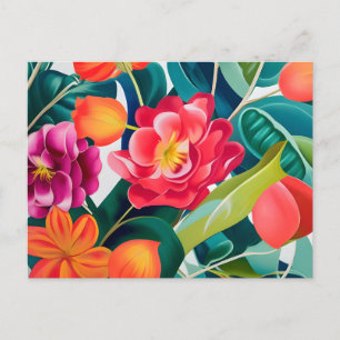 Tijdelijke tuinbloemen briefkaart