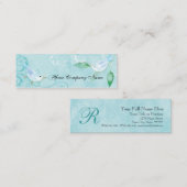 Tijdelijke vogels in Swirls Blue Visitekaartjes (Voorkant / Achterkant)