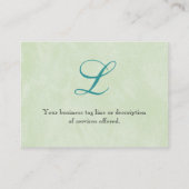 Tijdelijke vogels in Swirls Green Visitekaartjes (Achterkant)