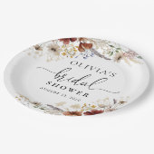 Tijdelijke Wilde Bloem Bruidsontbijt Papieren Bord (Gekanteld)