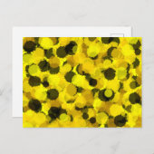 Tijdelijke zonnebloem Abstracte Stippen Gele Natuu Briefkaart (Voorkant / Achterkant)