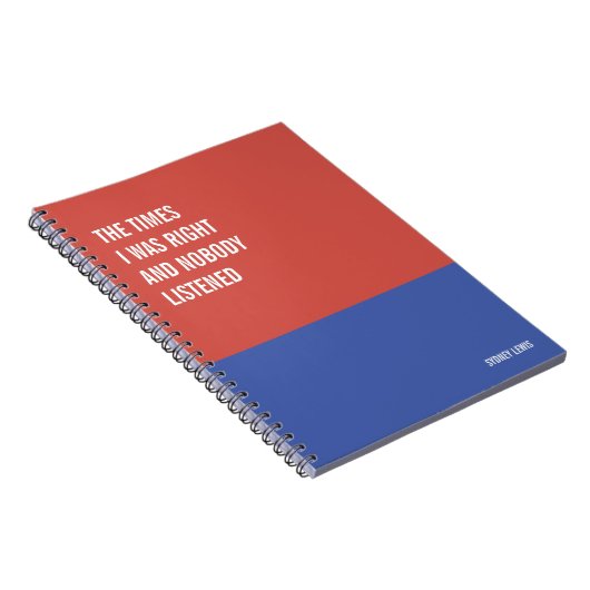 Tijden dat ik gelijk had en niemand luisterde, Sna Notitieboek (Rechterzijde)