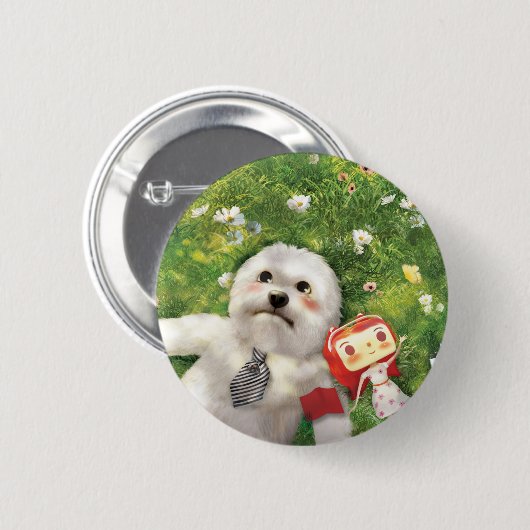 Tijden Ronde Button 5,7 Cm (Voorkant /achterkant)