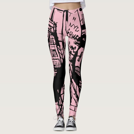 TIJDEN SQUARE CNBC LEGGINGS (Voorkant)