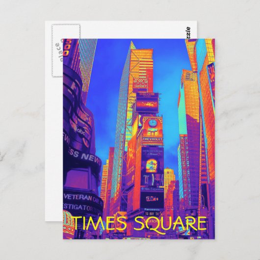 TIJDEN SQUARE Post Card Briefkaart (Voorkant / Achterkant)