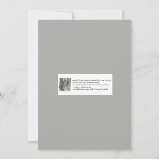 Tijden uit de lange tijd bedankkaart (Achterkant)