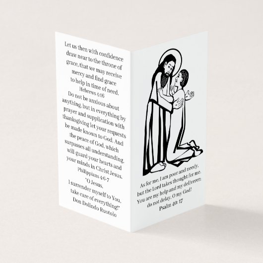 Tijden van problemen gebedskaart kaart (Buitenkant)