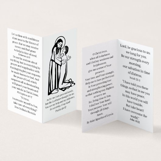 Tijden van problemen gebedskaart kaart (Binnen en buitenkant)