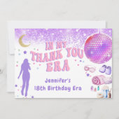 Tijden verjaardagsfeestje in mijn verjaardagstijdp bedankkaart (Voorkant)