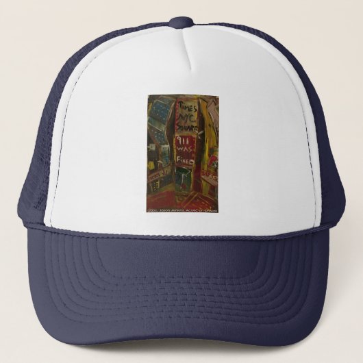 tijden vierkant 9-11 trucker pet (Voorkant)