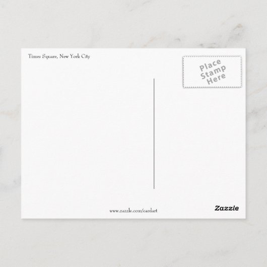 tijden vierkante lichten briefkaart (Achterkant)