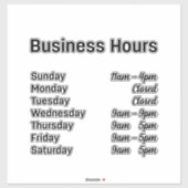  tijden voor kantooruren sticker (Vel)