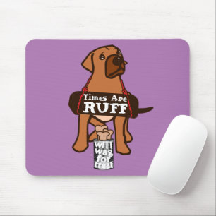 Tijden zijn rotsbruine puppy Dog Rhodesian Ridgeba Muismat