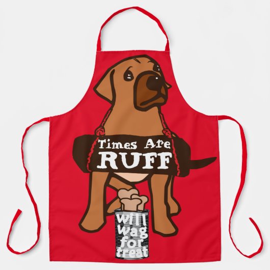 Tijden zijn rotsbruine puppy Dog Rhodesian Ridgeba Schort (Voorkant)