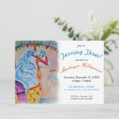 TIJDENS 3 COLORFUL CAROUSEL HORSE ARTIJ INVITATIE KAART (Staand voorkant)