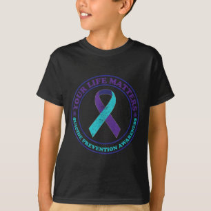 Tijdens bewustzijnsactie preventie zelfmoord lint  t-shirt
