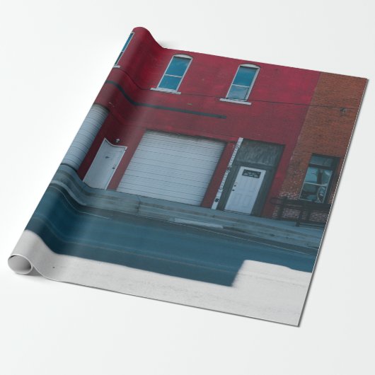 TIJDENS DAGEN GESLOTEN WIT-GARAGE CADEAUPAPIER (Uitgerold)