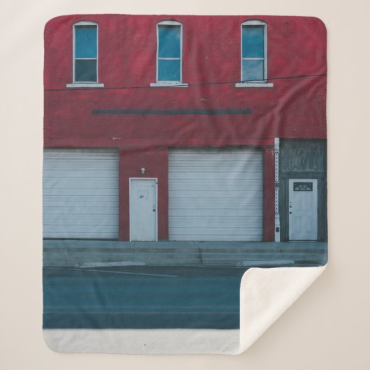 TIJDENS DAGEN GESLOTEN WIT-GARAGE SHERPA DEKEN (Voorkant)