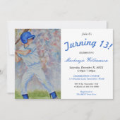 TIJDENS DE 13 BASEBALL PARTIJINVITATIE KAART (Voorkant)