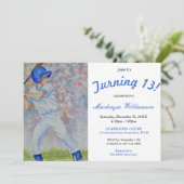 TIJDENS DE 13 BASEBALL PARTIJINVITATIE KAART (Staand voorkant)