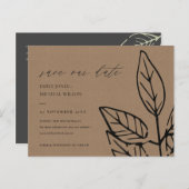 TIJDENS DE DATUM BEWAREN DE CONTEMPORAIRE RUST BRO AANKONDIGINGSKAART (Voorkant / Achterkant)