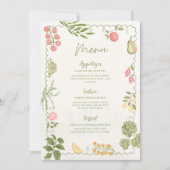 Tijdens de Markt Bruidsfeest Menu Sjabloon Kaart (Voorkant)