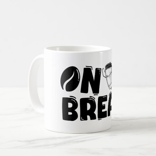 tijdens de pauze koffiemok (Voorkant links)