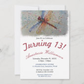 TIJDENS DE RAGONFLY-INVITATIE VAN 13 PARTIJEN KAART (Voorkant)