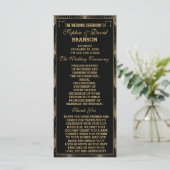 Tijdens de Roaring Twenties Art Deco Great Gatsby  Programmakaart (Staand voorkant)