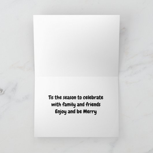 TIJDENS DE SEASON "OM TE DECORATEN" WIST CHRISTMAS KAART (Binnen)