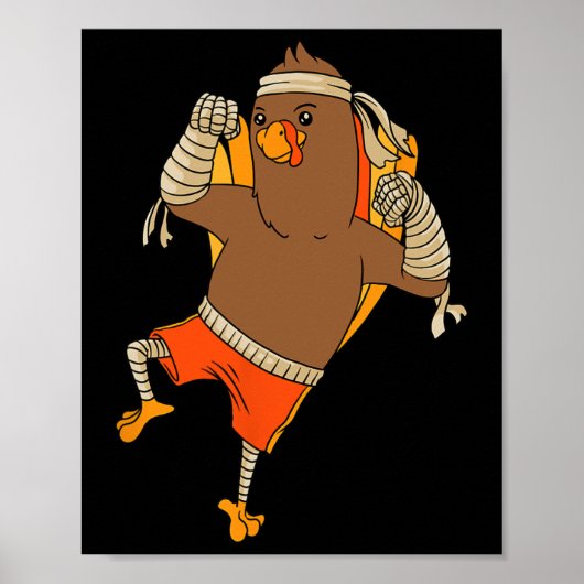 Tijdens de Thanksgiving Day vechtkunst K Poster (Voorkant)