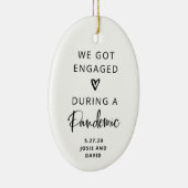 Tijdens een pandemie | Foto terug Keramisch Ornament (Rechts)