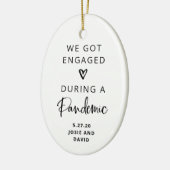 Tijdens een pandemie | Foto terug Keramisch Ornament (Links)