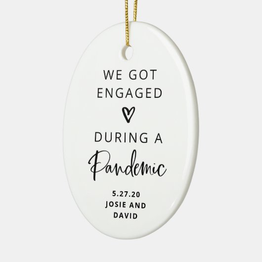 Tijdens een pandemie | Foto terug Keramisch Ornament (Links)