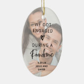 Tijdens een pandemie | Twee foto-toetsen Keramisch Ornament (Rechts)