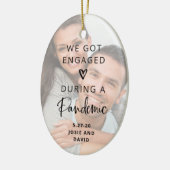 Tijdens een pandemie | Twee foto-toetsen Keramisch Ornament (Links)