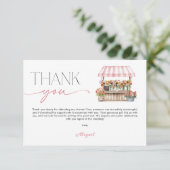 Tijdens het Bruidsfeest op de Markt Bedankkaart (Staand voorkant)