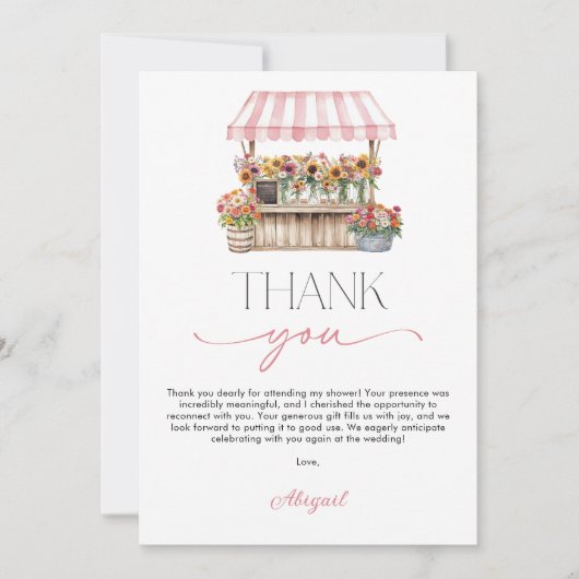 Tijdens het Bruidsfeest op de Markt Bedankkaart (Voorkant)