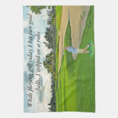 Tijdens het golfen heb ik twee goede ballen geslag theedoek (Verticaal)