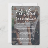 Tijdens het laatste huwelijksfeest 2 foto en witte kaart (Voorkant)